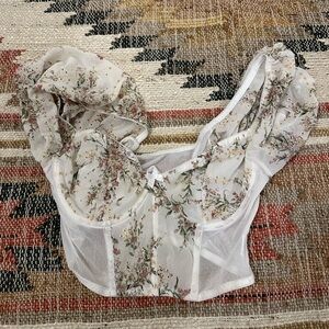 Floral Sheer Corset Top